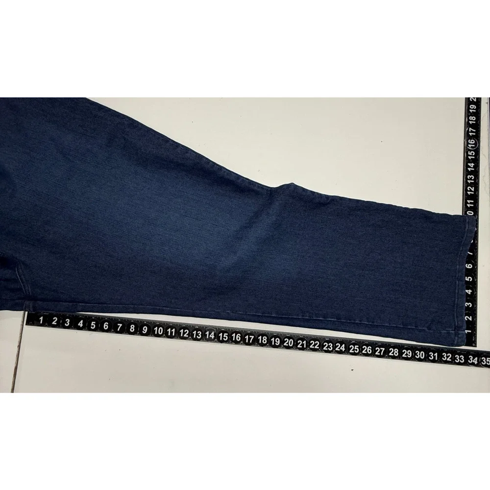 Lee Jeans Womens 28W‎ Blue Relaxed Straight Hi Rise Stretch Actual 50X33 NWT